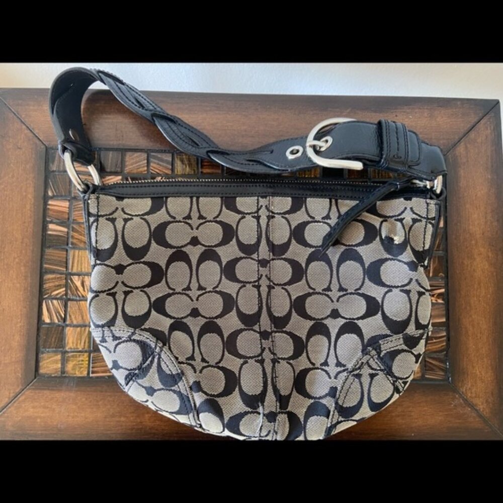 Y2K 2000s Coach Monogram Hobo Bag